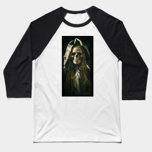 Gothic Skeletal Ghost Baseball T-Shirt